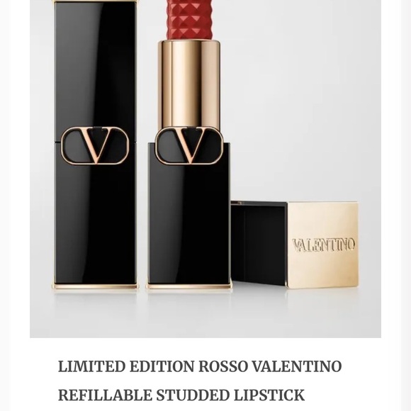 Valentino Rosso Matte Lipstick with Gold Cap - Picture 5 of 5